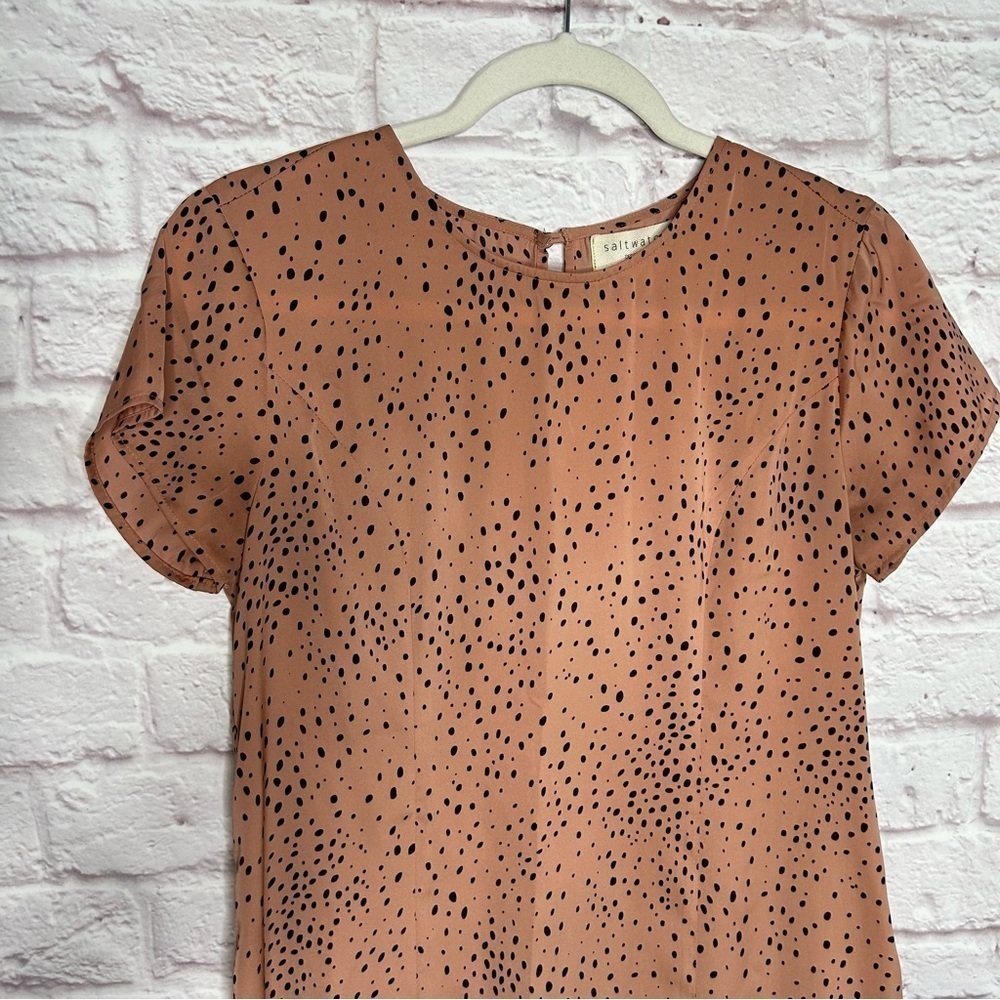 Saltwater Luxe Leopard Print Satin Midi Shift Dress - Picture 6 of 12